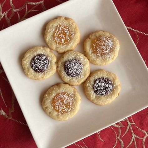 Gluten Free Kolaches Recipe, Gluten Free Kolacky Recipe, Holiday Cookies Gluten Free, Rice Flour Cookies Gluten Free, Gluten Free Stamped Cookies, Gluten Free Christmas Cutout Cookies, Kolaczki Recipe, Polish Cookies, Crab Cake Recipe