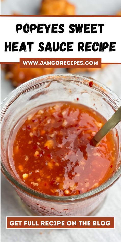 In this blog i will share with you a Popeyes Sweet Heat sauce recipe that is extremely delicious. #PopeyesSweetHeatSauceRecipe #SauceRecipe Sweet Chili Sauce Recipe Easy, Chili Sauce Recipe Easy, Thai Sweet Chili Sauce Recipe, Sweet Chilli Sauce Recipe, Sweet Chili Sauce Recipe, Thai Chili Sauce, Chili Sauce Recipe, Homemade Sauce Recipes, Asian Sauce