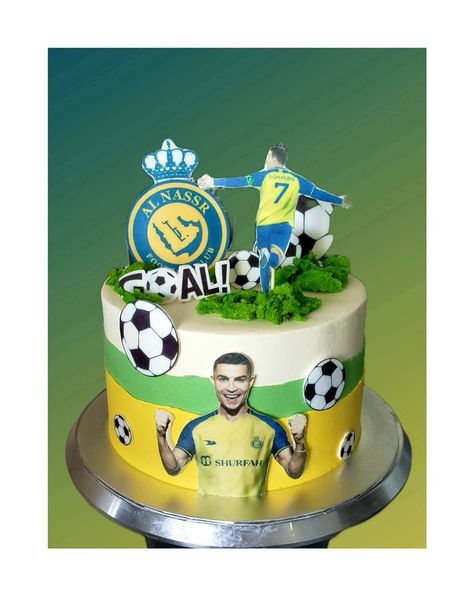 Ronaldo Theme Cake, Cristiano Ronaldo Birthday Cake, Football Cake Design, Ronaldo Birthday, Soccer Cakes, Soccer Birthday Cakes, Spiderman Cake Topper, Football Birthday Cake, Cake Designs For Kids