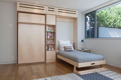 Guest Room Furniture, Space Saving Furniture Bedroom, Space Saving Bedroom, Modern Murphy Beds, Wall Bed, One Bed, Guest Bed, Space Saving Furniture, Murphy Bed