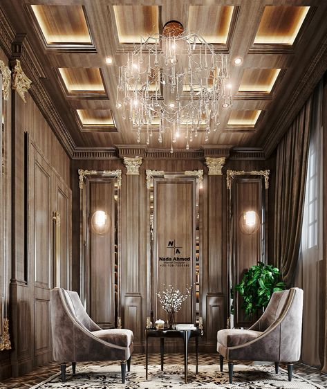 Classic Office on Behance Classic Lobby Design, Classic Office Design, Classic Office Interior, Home Entrances, Dinning Tables, Luxury Mansions Interior, Luxxu Modern Design Living, Hotel Lobby Design, Trendy Interior Design