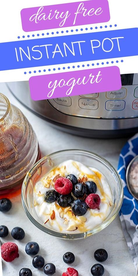 Dairy Free Yogurt Instant Pot, Coconut Yogurt Instant Pot, Yogurt Instant Pot Recipe, Yogurt Instant Pot, Instant Pot Yogurt Recipe, Instant Pot Yogurt, Coconut Milk Yogurt, Instant Pot Recipe, Dairy Free Yogurt