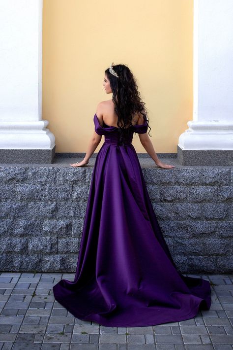 Dark purple homecoming dress