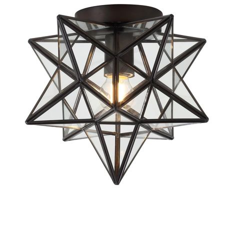 Make everyone stare at the look of your indoor space with the addition of this JONATHAN Y Stella Oil Rubbed Bronze Moravian Star Metal and Glass LED Pendant. Moravian Star, Metal Star, Metal Stars, Led Flush Mount, Mercury Glass, Flush Mount Lighting, Flush Mount Ceiling, Star Pendant, Flush Mount Ceiling Lights