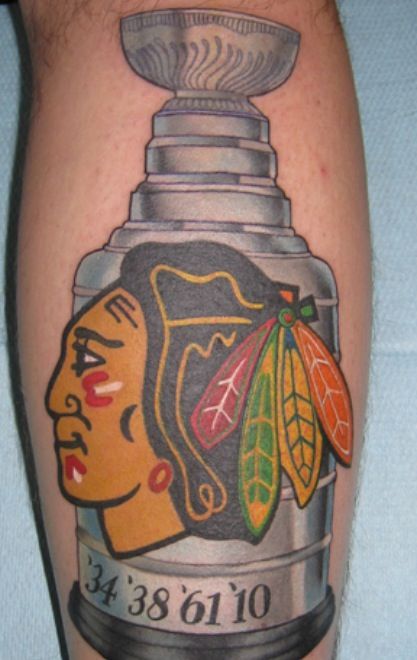 Blackhawks Nighthawks Tattoo, Hockey Tattoo Ideas For Guys, Goshawk Tattoo, Tattooed Hockey Players, Blackhawks Tattoo, Chicago Blackhawks Tattoo Ideas, Elephant Family Tattoo, Sport Tattoos, Sports Tattoos