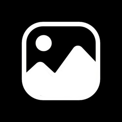 tags: gallery ; mountain ; logo; black ; app ; icon ; white ; background Gallery Icon Black, Gallery App Icon, Icon White Background, All Apps Icon, Apps Icon, Mountain Logo, Icon White, Black App, Black Theme