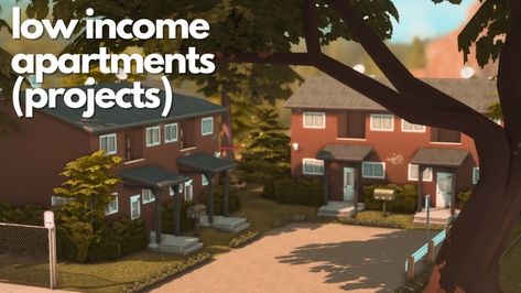 Low Income Apartments Tray and CC | Patreon Sims 4 Cc Free Lots, Sims 4 Starter Home Ideas, Sims 4 Address Numbers, Sims 4 Low Income Cc, Sims 4 Apartment Base Game, Sims 4 Low Income House, No Cc Builds Sims 4, Penthouse Apartment Sims 4, Sims 4 Daycare Build