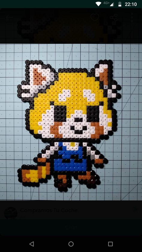 Aggretsuko Perler Beads, Pearl Beads Pattern, Perler Ideas, Easy Perler Beads Ideas, Pixel Art Templates, Perler Crafts, Diy Perler Bead Crafts, Beads Designs, Beads Ideas