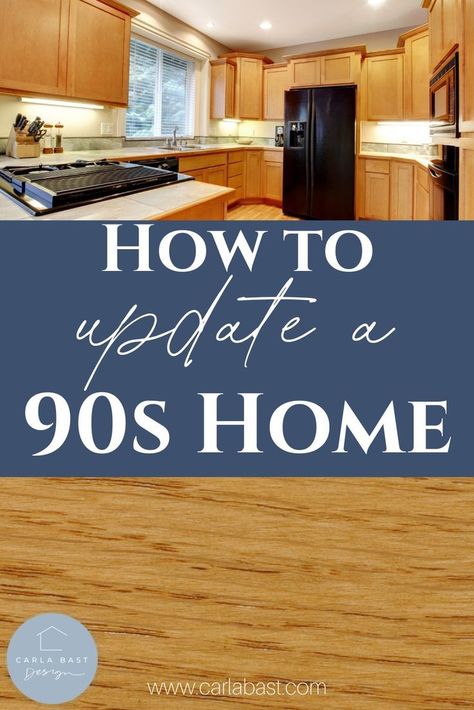 Oak Paint Colors, Honey Oak Kitchen, Honey Oak Trim, 90s Kitchen, Oak Wood Trim, 90s House, Honey Oak Cabinets, 90s Home, Update Cabinets