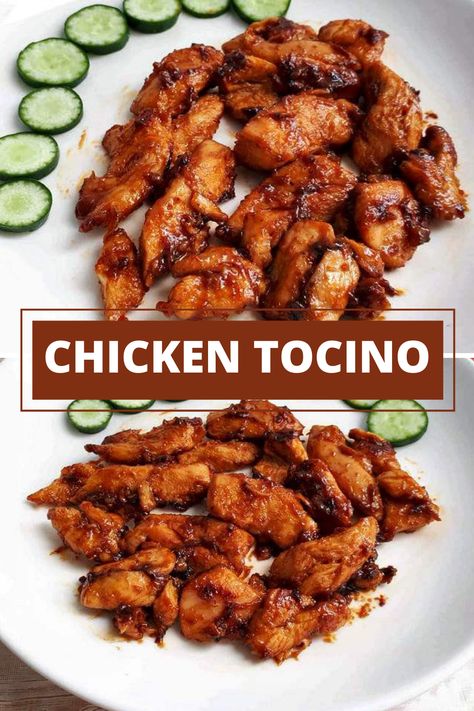 Chicken Tocino is a sweet and savory chicken recipe that is marinated in brown sugar, pineapple juice, and garlic. Chicken Tocino Recipe, Chicken Tocino Homemade, Chicken Tocino Recipe Filipino, Chicken Lunch Meat, Tocino Recipe, Sweet And Savory Chicken, Chicken Tocino, Brown Sugar Pineapple, Chicken Whole