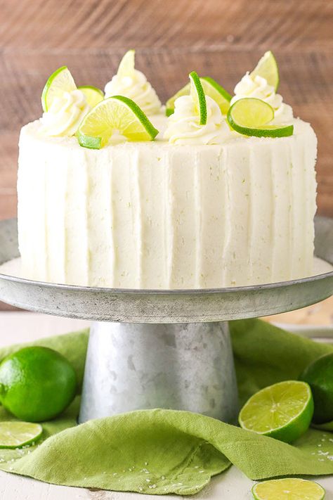 This Margarita Cake is flavored with lime and plenty of tequila for a moist and tender layer cake that is so full of margarita flavor! Margarita Cake Recipe, Delicious Lemon Cake, Margarita Cake, Alcohol Cake, Flavored Margaritas, Frozen Margarita, Easy Margarita, Lime Cake, Köstliche Desserts