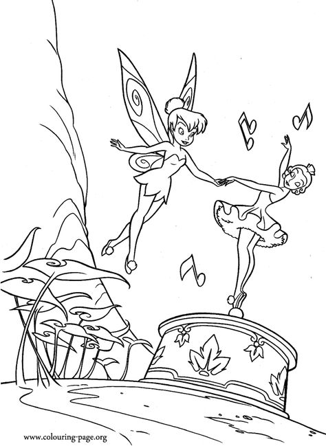 In this colouring page, Tinkerbell is singing and dancing with this beautiful princess music box! Have fun! Disney's Fairies, Peter Pan Coloring Pages, Tinkerbell Coloring Pages, Fantasy Fairies, Fairy Coloring Book, Tinkerbell And Friends, Pixie Hollow, Fairy Coloring Pages, Coloring Pages For Boys