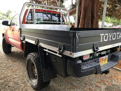 Tacoma Flatbed 4x4, Tacoma Flatbed, Flat Bed Truck Ideas, Toyota Trucks For Sale, Toyota Flatbed, Flatbed Camper, Flatbeds For Pickups, Custom Truck Flatbeds, Toyota Trucks 4x4