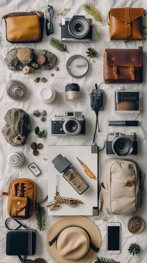 Flat lay photography Lay Flat Photography, Van Life Aesthetic, Flatlay Photography, Off Camera Flash, Pirate Art, Collections Photography, Shot List, Flat Lays, Life Aesthetic