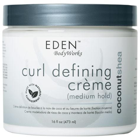 EDEN BodyWorks Coconut Shea Curl Defining Creme infuses moisture to strengthen hair, provide frizz control, and optimize style definition | EDEN BodyWorks Curl Defining Creme | 16 fl. oz. | Sally Beauty Eden Bodyworks, Dry Natural Hair, Biracial Hair, Curl Defining, Curl Defining Cream, Curl Cream, Twist Outs, Sally Beauty, Defined Curls