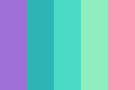 Floatation - Submitted by Zedetta#9e6fd4 #2db4b4 #4adbc4 #8feebd #fb9db6 Alien Colour Palette, Color Boards Colour Palettes, Alien Color Palette, Mermaid Color Palette, Color Palette Challenge, Color Schemes Colour Palettes, Palette Art, Paint Color Palettes, Color Palette Bright