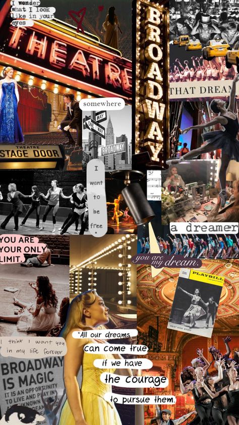 New York Aesthetic Broadway, Broadway Vision Board, Vintage Broadway Aesthetic, Musical Theatre Background, Musical Wallpaper Broadway, New York Broadway Aesthetic, Theatre Wallpaper Aesthetic, Musicals Aesthetic Broadway, Broadway Actress Aesthetic