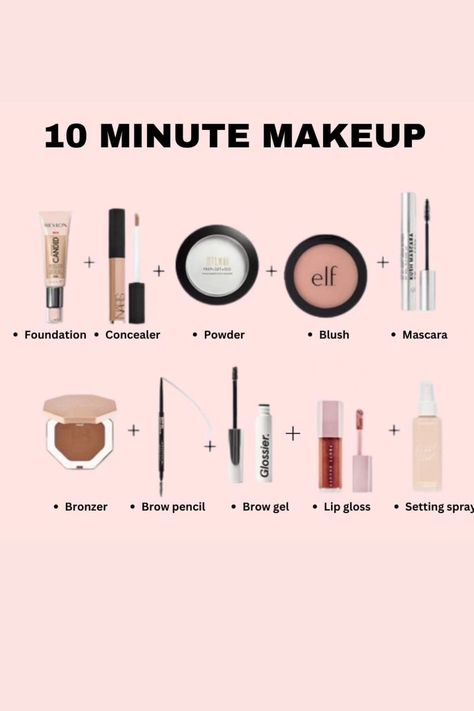 #quickmakeup #easybeauty #10minutemakeup #makeuproutine #timeefficient #beautyhacks #naturalmakeup #minimalistmakeup #everydaymakeup #fastbeauty 10 Minute Makeup, Makeup Routine Guide, Makeup Names, Makeup Hacks Videos, Face Female, Makeup Order, Learn Makeup, Simple Makeup Tips, Beginners Eye Makeup