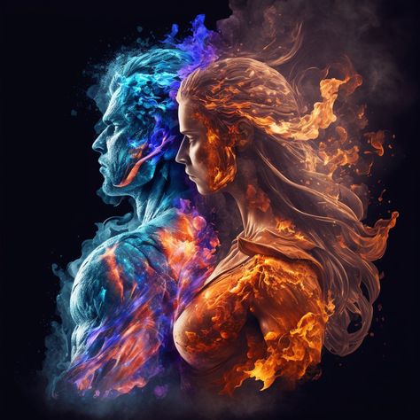 Twin Flame Art, Romantic Artwork, Angel Tattoo Designs, Flame Art, Heaven Art, Romantic Background, Fire Photography, Wallpaper Earth, Twin Flame Love