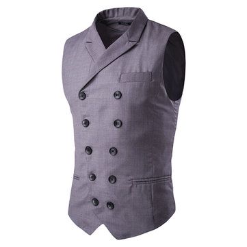 Double Breasted Waistcoats for Men Mens Vest Coat, Dress Suit Vest, Business Suit Vest, Men's British Style, Mens Vest Fashion, Double Breasted Vest, Formal Vest, Double Breasted Waistcoat, Mens Waistcoat