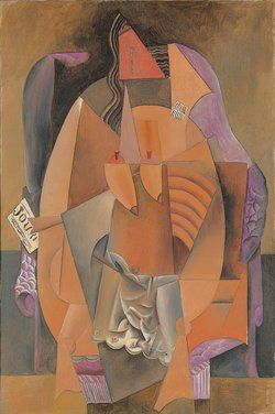 Pablo Picasso: Woman in a Chemise in an Armchair, late 1913–early 1914 Synthetic Cubism, Picasso Cubism, Picasso Portraits, Cubist Movement, Pablo Picasso Art, Art Picasso, Dora Maar, Pablo Picasso Paintings, Cubist Art