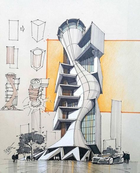 Detail Arsitektur, مركز ثقافي, Architecture Drawing Sketchbooks, Perspective Drawing Architecture, Architecture Drawing Plan, Interior Architecture Drawing, Architecture Life, Conceptual Architecture, Architecture Sketchbook