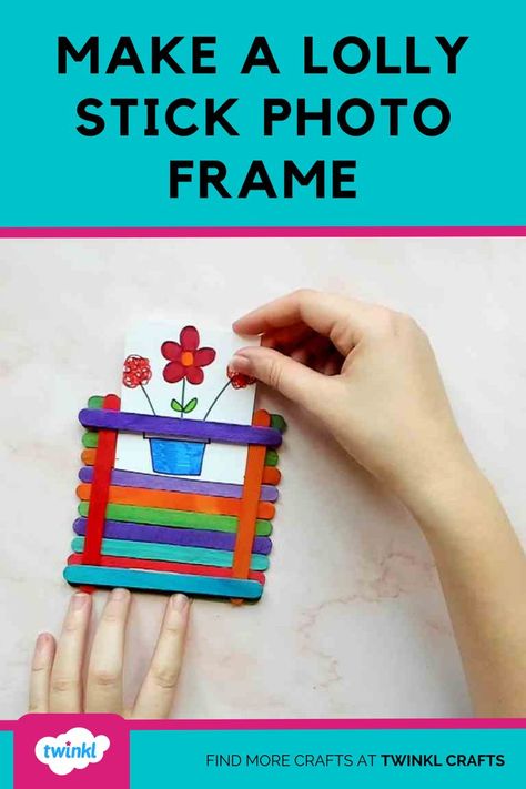 Stick Photo Frame, Lolly Stick Craft, Mother's Day Craft, Stick Frame, Childrens Artwork, Stick Photo, Gifts For Children, Toddler Play, Craft Club