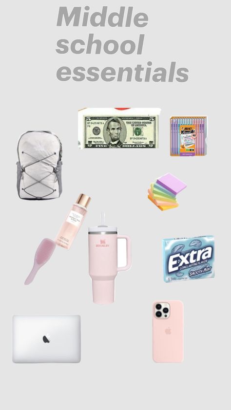 What To Put In Your School Bag Middle School, Locker Essentials Middle School, Things To Put In Your Locker Middle School, Things To Keep In Your Locker Middle School, Cute Middle School Outfits 6th Grade, Emergency Bag For Middle School, Middle School Outfits 6th, Middle School Backpack, Middle School Essentials