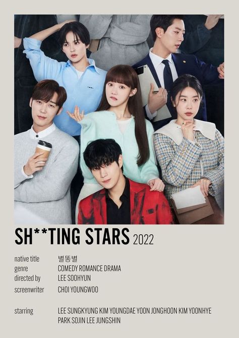 shooting stars mini poster kdrama Kdramas To Watch, Kim Young-dae, Scrapbook Disney, Korean Drama Series, Best Kdrama, W Two Worlds, Film Posters Minimalist, Film Anime, Korean Drama Tv