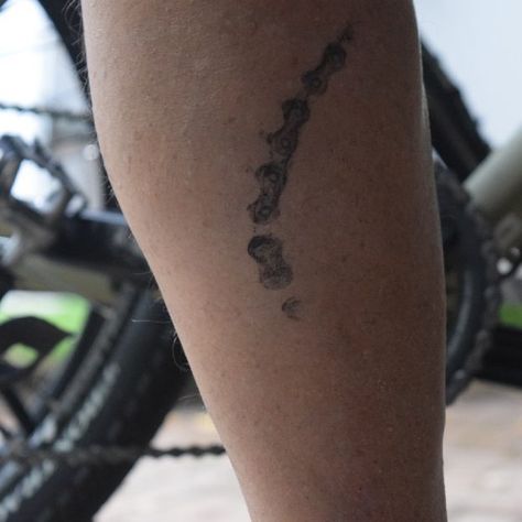 Bike Chain Tattoo, Grease Tattoo, Cycling Tattoo, Bike Tattoo, Bicycle Tattoo, Chain Tattoo, Biker Chain, Bike Tattoos, Oil Stain