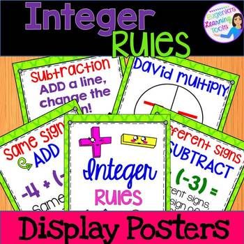 Adding and subtracting integers? Multiplying and dividing integers? Here you will find mini posters demonstrating the rules that we must follow when completing integer operations. Create an eye-catching reference for your classroom. No need for the time consuming task of creating anchor Catching Reference, Operations With Integers, Math Rules, Secondary Math Classroom, Multiplying And Dividing Integers, Dividing Integers, Math Integers, Adding And Subtracting Integers, Integer Operations