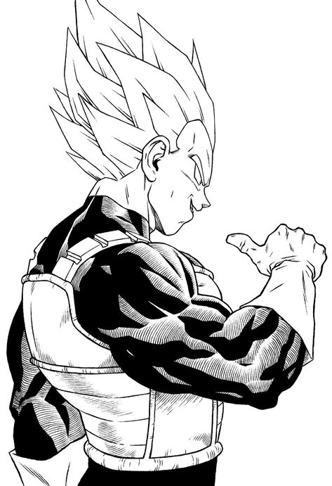 Goku And Vegeta Manga Panel, Vegeta Pencil Sketch, Vegeta Drawing Pencil, Dbz Reference Drawing, Dbz Drawings Sketches, Vegeta Black And White, Dbz Manga Panels, Vegeta Sketch, Vegeta Drawing