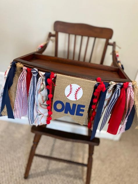 Baseball Highchair Banner, Baseball Theme Birthday, Baseball First Birthday, Baseball Banner, Its A Boy Banner, 1st Birthday Cake Smash, Baseball Birthday Party, Highchair Banner, Birthday Photo Props