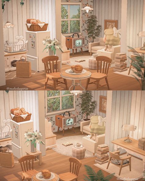 Acnh Cottagecore House, Animal Crossing Cafe, Cottagecore Animal Crossing, Cottagecore House, Acnh Cottagecore, Animal Crossing Guide, Happy Home Designer, Animal Crossing Wild World, New Animal Crossing