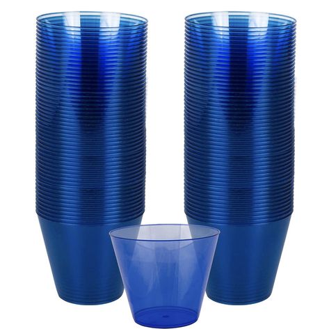 PRICES MAY VARY. Hand wash only Not dishwasher or microwave safe Not suitable for boiling hot liquids 3.5 in. Diameter, 2.75 in. Tall Blue Birthday Parties, Denim And Diamonds, Blue Cups, Sports Themed Party, Blue Birthday, Blue Party, Plastic Tumblers, Party Pack, Big Party