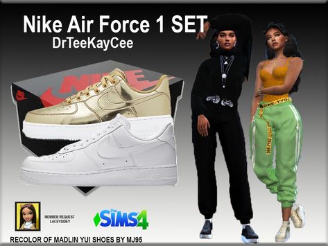 drteekaycee's Nike Air Force 1 Set - Base Game Sims 4 Men Clothing, Die Sims 4, Cc Shoes, Sims 4 Cc Shoes, Sims 4 Game Mods, Sims 4 Teen, Sims 4 Toddler, Sims4 Clothes, Sims 4 Cc Packs