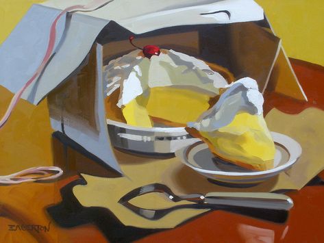 Lemon Meringue Pie 18x24 | by Leigh-Anne Eagerton, painting Heather Martin, Food Still Life, Candy Sweet, Lemon Pound Cake, Lemon Meringue Pie, Food Painting, Meringue Pie, Leigh Anne, Art Still Life