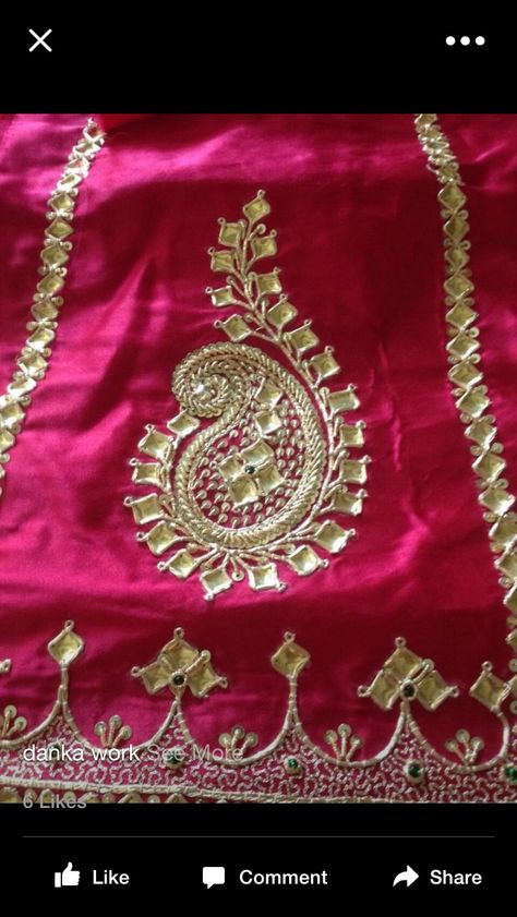 Danka Work, Gotapatti Work, Rajasthani Dress, Embroidery Suits Punjabi, Suits Punjabi, Cotton Saree Designs, Hand Embroidery Dress, Handmade Flowers Fabric, Dress Neck Designs