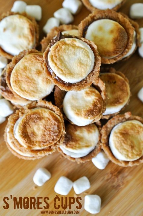 S'mores Cups Recipe - PERFECT for any summer event! Summer Picnic Desserts, Family Picnic Foods, Picnic Desserts, Summer Picnic Food, Picnic Sandwiches, Summer Cookies, Creative Desserts, Picnic Ideas, Picnic Food