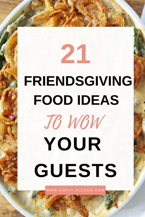 Need some friendsgiving food ideas? I definitely drolled after seeing some of these recipes. Whether you are hosting a friendsgivng party or attending one this list is filled with mouthwatering easy food ideas that kids, teens, and adults will enjoy. the list includes appetizers, Thanksgiving sides, desserts, and Crock-Pot recipes. I would definitely add this to my friendsgiving food checklist. #Friendsgiving #Thanksgivingrecipies #thanksgiving Friendsgiving Food List, Friendsgiving Side Dishes, Office Party Foods, Thanksgiving Food List, Potluck Thanksgiving, Friendsgiving Food Ideas, Friendsgiving Potluck, Friendsgiving Menu, Friends Giving