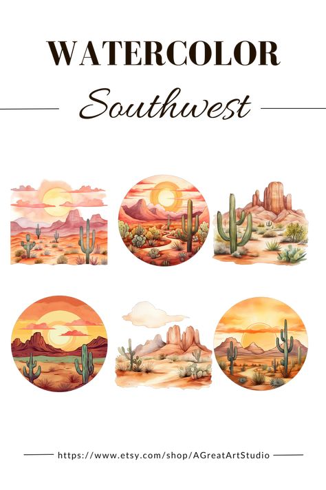 Embark on a journey through watercolor Southwestern clip art. Let the colors and patterns enrich your designs, weaving a tapestry of Southwestern charm for creations that exude the spirit of the region. Immerse yourself in the world of desert landscapes, capturing the essence of Southwestern flair and transforming it into captivating visuals that pay homage to this unique heritage. 🎨🌵 #WatercolorSouthwest #DesertArtistry #CulturalExpressions #SouthwestCharm #ArtisticEndeavors Watercolor Desert Landscape, Southwest Watercolor, Southwestern House, Desert Watercolor, Desert Landscape Art, Desert Landscapes, Southwestern Art, Mexico Art, Southwestern Patterns