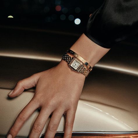 Cartier Watches Women, Lapidary Jewelry, Tous Jewelry, Cartier Panthere, Luxury Watch Brands, Cartier Watch, Everyday Rings, Stylish Watches, Watches Women Fashion