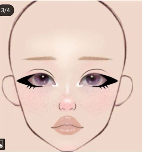 Arabic Eye Makeup, Make Up Guide, Asian Makeup Tutorials, Makeup Charts, Anime Eye Makeup, Makeup Fails, Gyaru Makeup, Face Charts, Punk Makeup