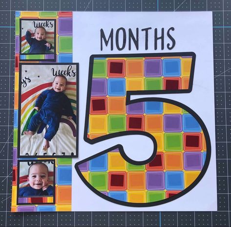 Baby Boy Scrapbook Page Ideas, Baby Boy Scrapbook Layouts, Birthday Scrapbook Layouts, Birthday Scrapbook Pages, Boy Scrapbook Layouts, Baby Scrapbook Album, Scrapbook Design Layout, Scrapbook Pictures