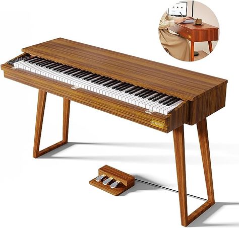 Amazon.com: SHEIRIN digital piano 88 keys weighted keyboard electric piano beginners stand full size upright pedal musical instrument SR-PH80 (wood) : Musical Instruments Piano Desk, Electric Keyboard, Portable Piano, Piano Beginner, Keyboard Keys, Electric Piano, Wood Home, Keyboard Piano, Digital Piano