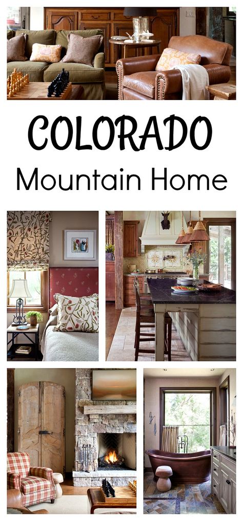 Colorado Mountain Home Colorado Mountain Cabin Decor, Rustic Home Decor Cabin Mountain Interior Design, Mountain Cottage Decorating Ideas, Yellowstone Home Design, Colorado Home Decor Cozy, Colorado Interior Design Style, Mountain Bedroom Ideas Cozy, Mountain Interior Design Rustic, Elegant Mountain Home Interiors