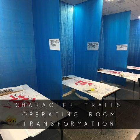 Character Traits Room Transformation | Mrs. S Classroom Craziness Classroom Transformation Ideas Ela, Hospital Room Classroom Transformation, Ela Classroom Transformation, Human Body Classroom Transformation, Ela Room Transformation, Filler Activities For Elementary School, Surgery Room Transformation, Surgery Classroom Transformation, Hospital Room Transformation