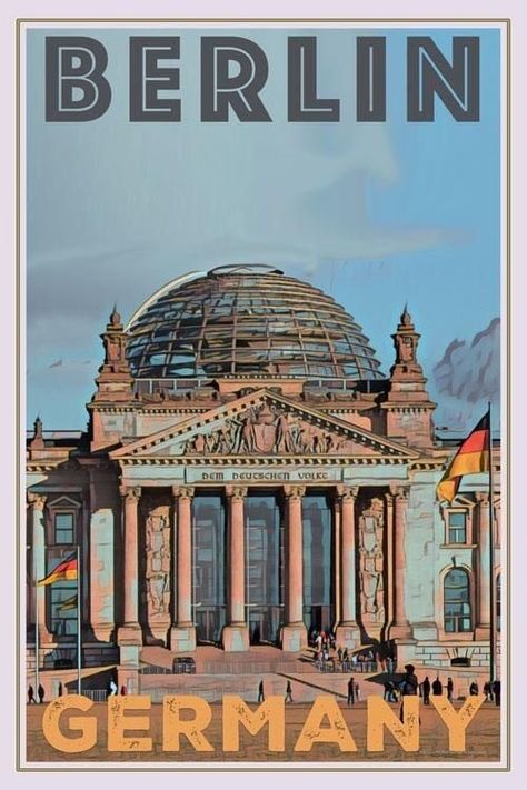 Berlin Poster, Vintage Poster Design, Poster City, Retro Travel Poster, Life Poster, Personalized Posters, Vintage Travel Poster, Picture Collage Wall, Photo Wall Collage