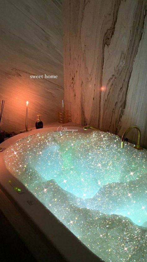 Aesthetic Underwater, Bubble Bath Aesthetic, Bathtub Aesthetic, Underwater Lighting, Aesthetic Bath, Bath Aesthetic, Submersible Led Lights, Spa Rooms, Dream Bath