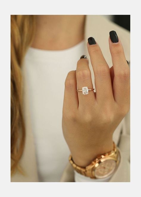 1.5 Cushion Engagement Ring, 1 Carat Cushion Cut Engagement Ring, Elongated Cushion Engagement Ring 1 Ct, 1 Carat Elongated Cushion, Simple Rose Gold Engagement Ring, Simple Elegant Engagement Rings, 1 Carat Engagement Ring, Elongated Cushion Engagement Ring, Elongated Cushion Cut Engagement Ring